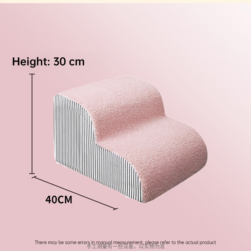 2/3/4-Step Pet Stairs Ramp Washable Non-Slip Memory Foam for Dogs & Cats