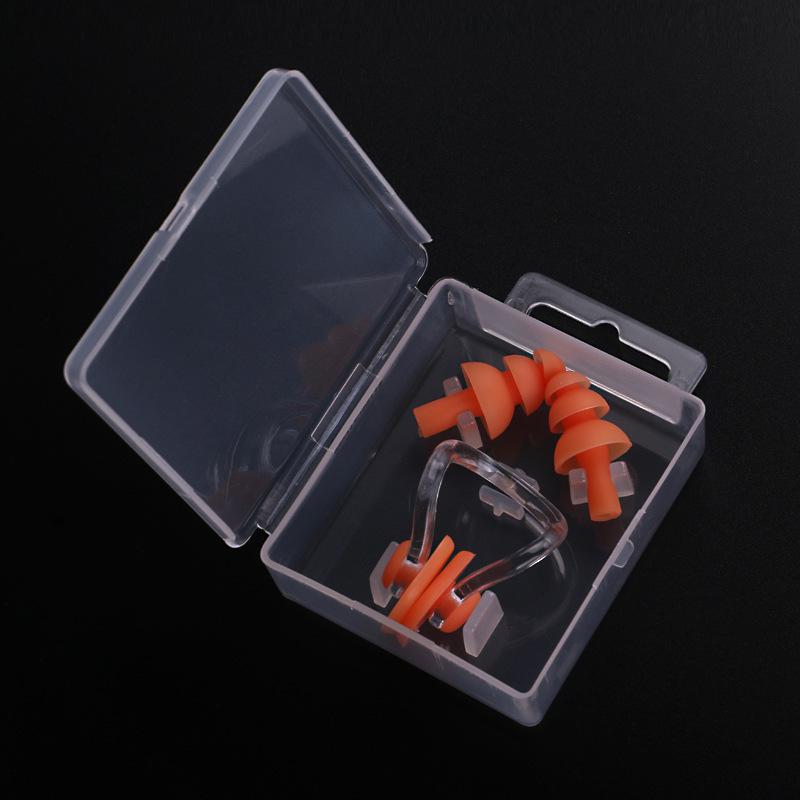 Silicone Ear Plugs & Nose Clip Set for Swimming – Waterproof Boxed Suit