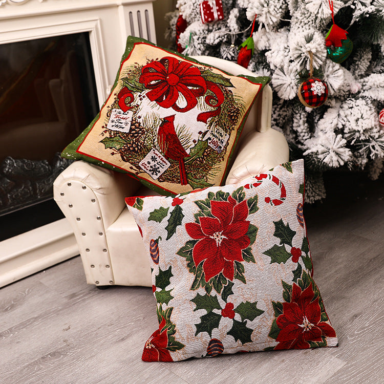 European & American Style Christmas Pillow Covers - Home & Window Decorations