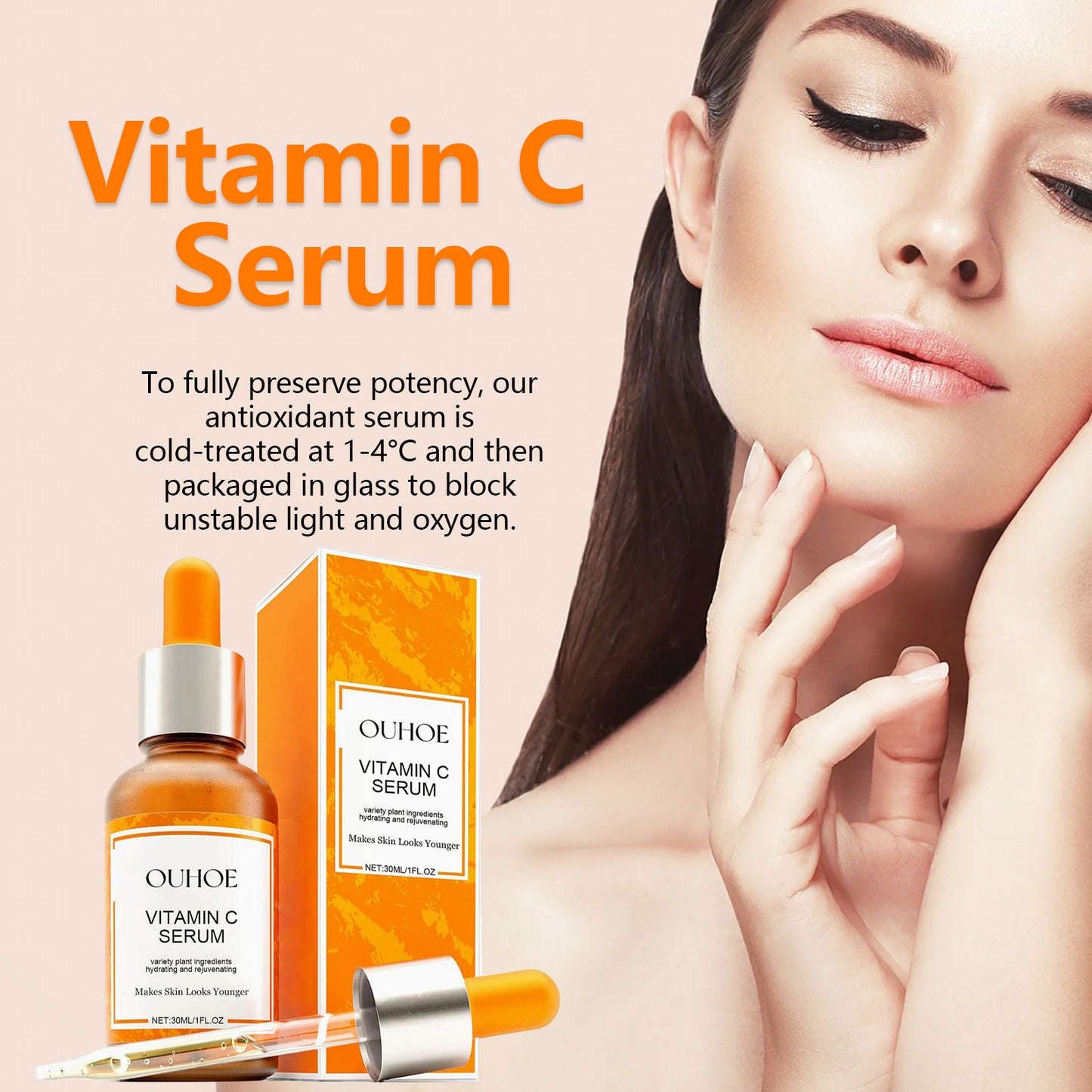 Vitamin C Face Serum – Lighten Fine Lines & Tighten Facial Skin Anti-Aging Serum