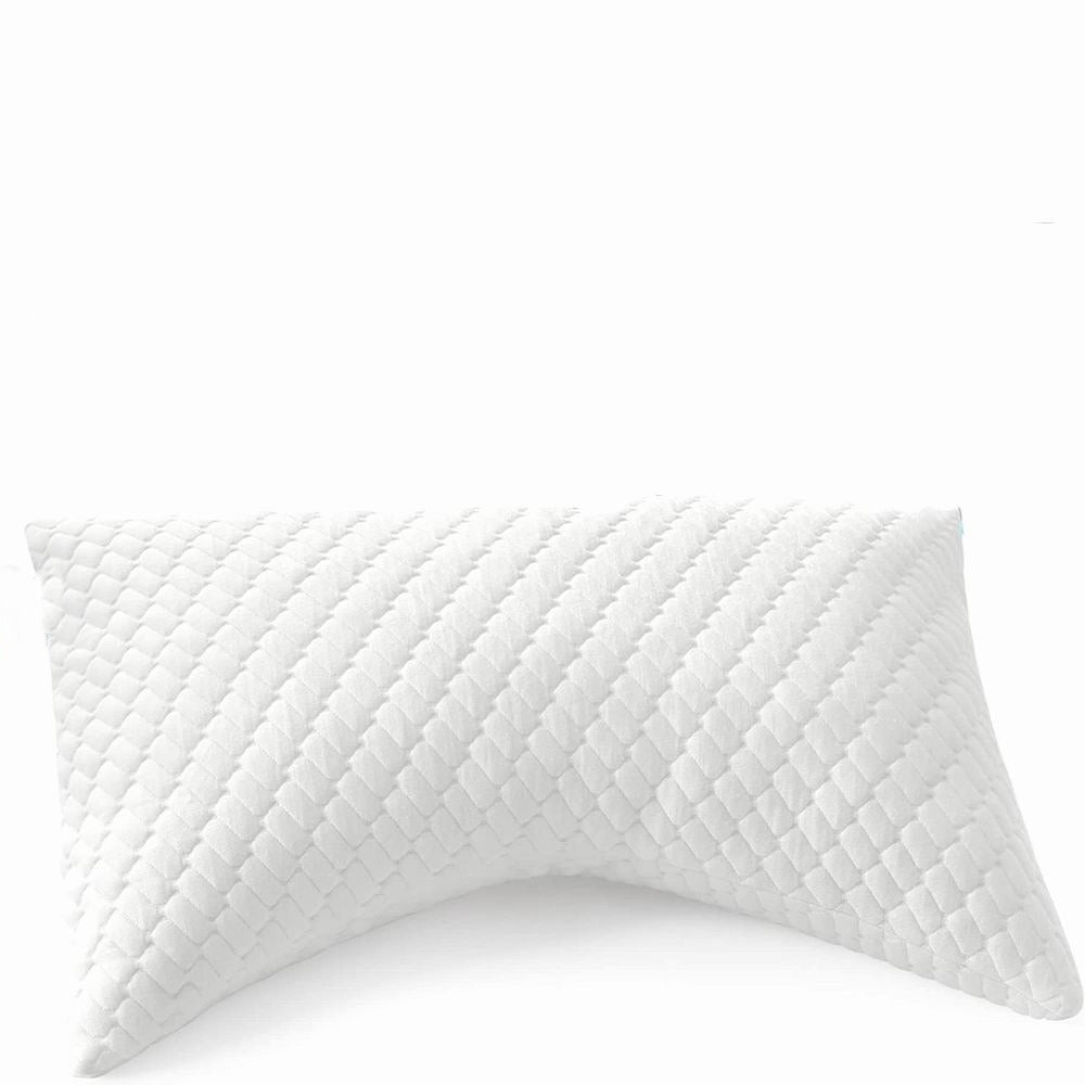 Shredded Memory Foam Bed Pillow with Washable Removable Bamboo Cooling Cover
