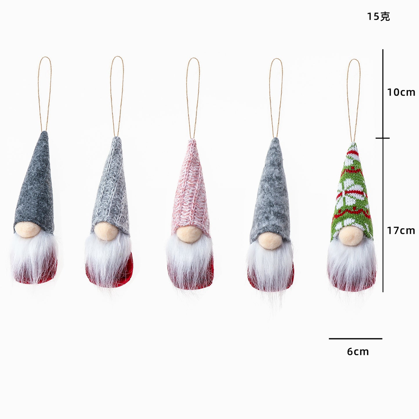 Wool Christmas Ornaments & Faceless Dwarf Plush - Rudolf Gifts & Festive Decorations