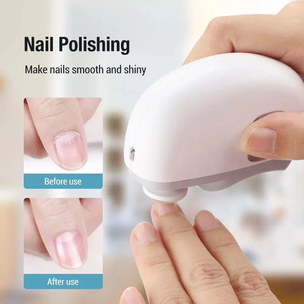 2-in-1 Electric Nail Clippers – Manicure Anti-Splash Nail Trimmer for Baby Fingers, Toes & Thick Nails Pedicure Cutter Tools