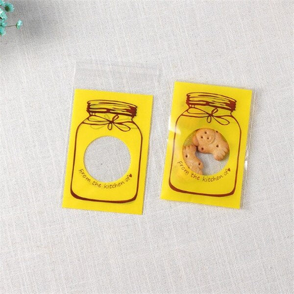 100PCS Plastic Gift Bags – Reusable Packaging Pouches (S & M Sizes)