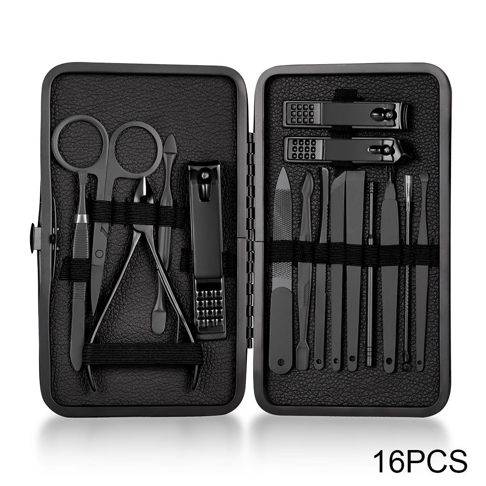 7/10/16/18 Pcs Manicure & Pedicure Nail Clipper Set – Stainless Steel Nail Scissors, Ear Spoon & Household Grooming Tools