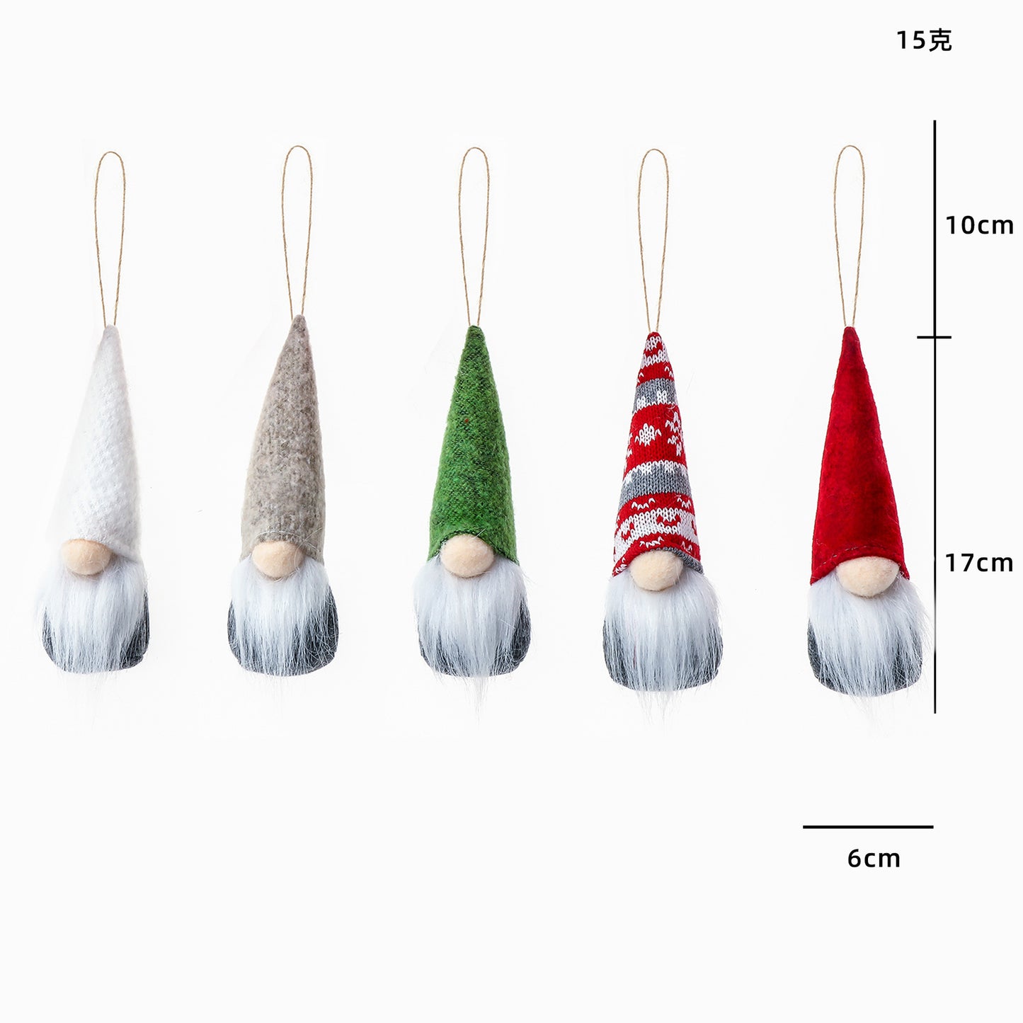 Wool Christmas Ornaments & Faceless Dwarf Plush - Rudolf Gifts & Festive Decorations
