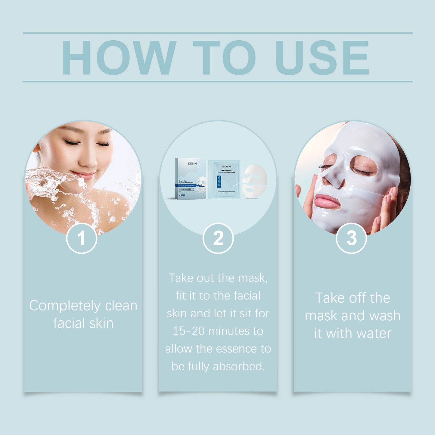 EELHOE Collagen B5 Moisturizing Mask – 3-in-1 Hydrating & Protecting Set