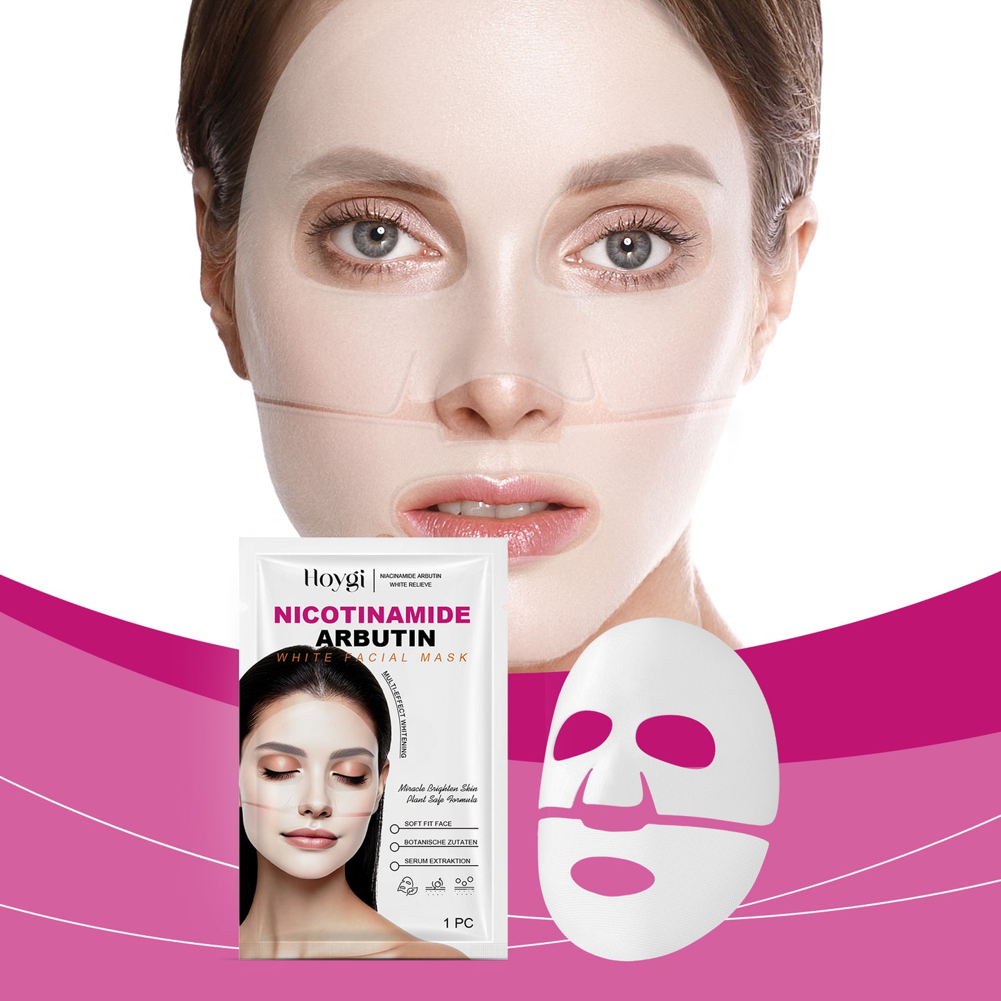 Hoygi Nicotinamide Arbutin Moisturizing Mask – Nourishing Facial Essence