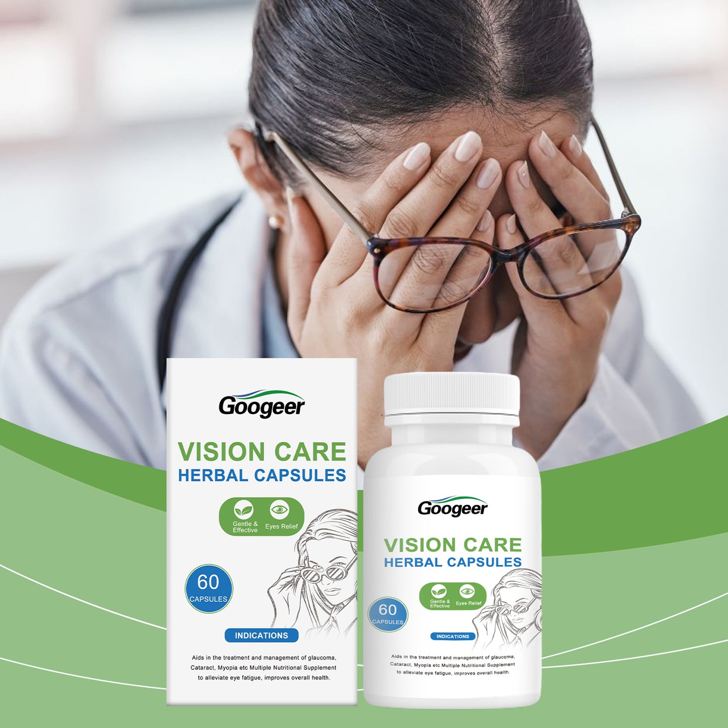 Googeer Vision Relief Capsules – Herbal Vision Care for Body Treatment