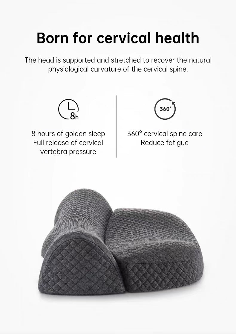 Bed Side Sleeping Pillow Neck Pain Relief Ergonomic Cervical Memory Foam