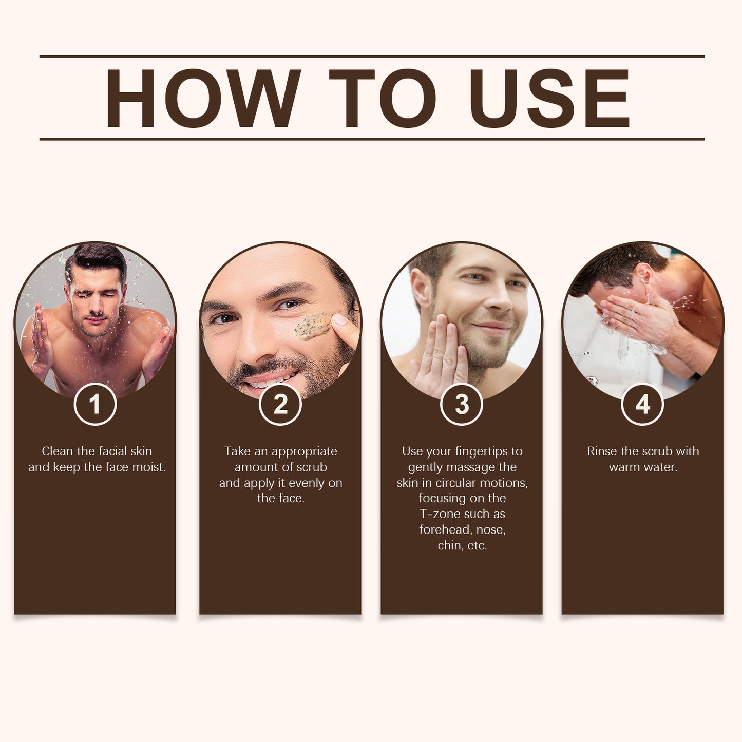 East Moon Coffee Facial Scrub – Men’s Facial Hair & Pore Cleansing Cream