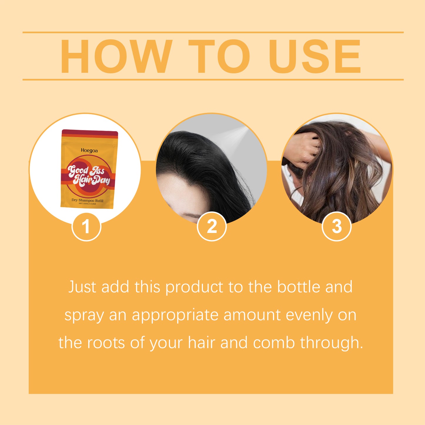 Hoegoa Leave-In Dry Hair Spray Supplement – Cleans, Refreshes & Repairs Hair