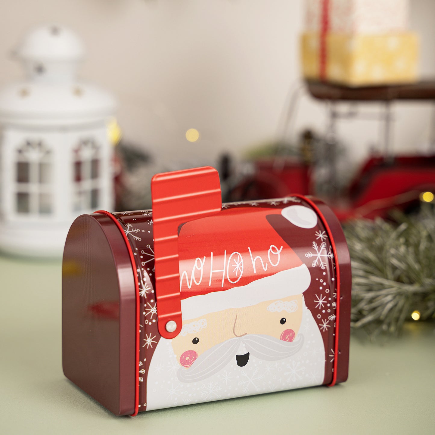 Christmas Mailbox & Gift Boxes - Tin Candy Boxes & Festive Ornaments