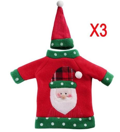 Red Wine Bottle Covers - Christmas & New Year Party Decoration Supplies