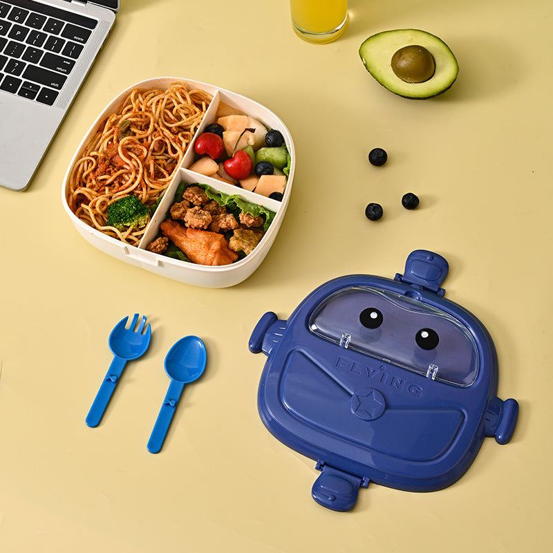 Fashion Children’s Student Portable Peter Pan Shape Compartment Lunch Box