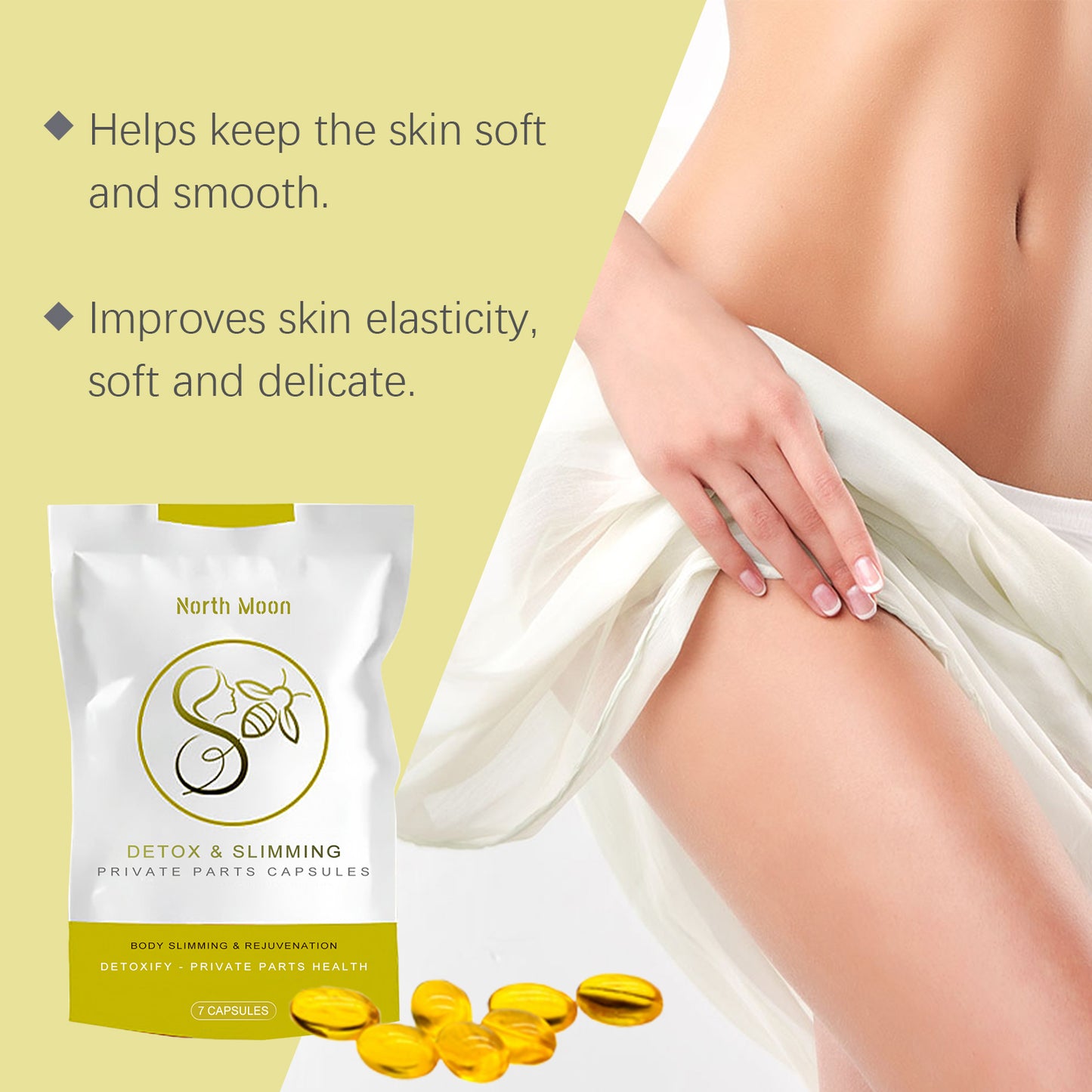 North Moon Women’s Care Capsules – Gently Clean, Nourish & Firm Body Skin Balance