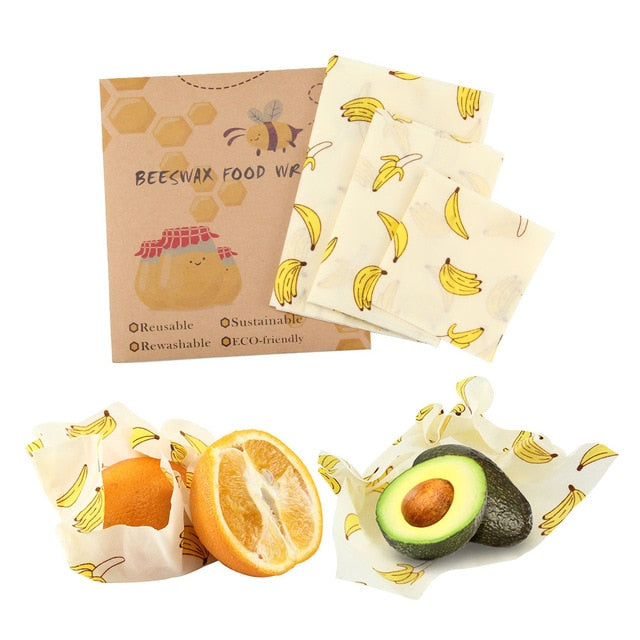 Reusable Food Wrap – Silicone Stretch Lid & Beeswax Cloth