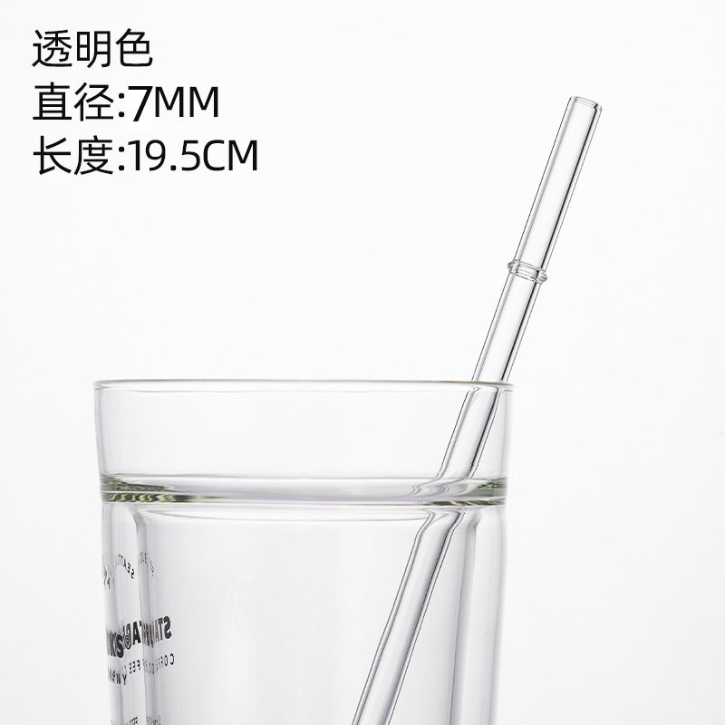 Eco-Friendly High Borosilicate Glass Straw – Durable 27cm Heat-Resistant Reusable Straw