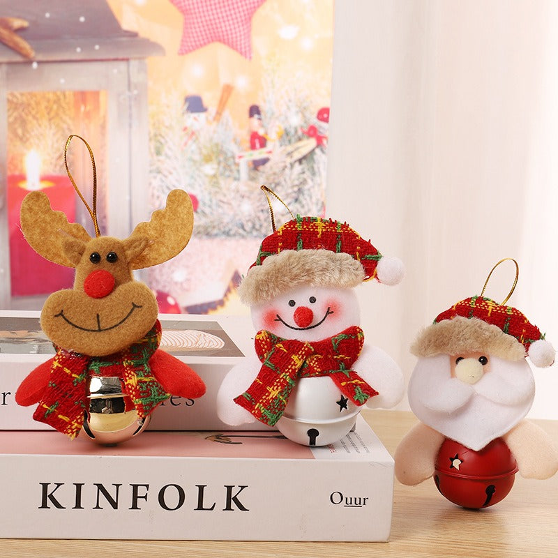 Old Man Doll with Bell - Christmas Tree Small Pendant & Holiday Gift