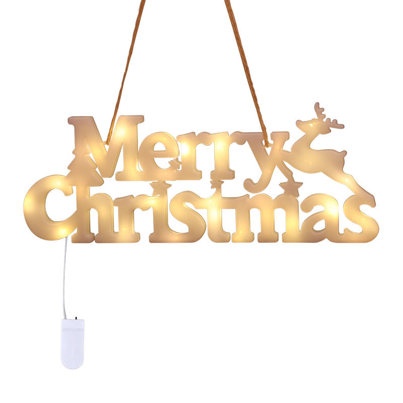 LED Christmas Tree Ornaments & Wreaths - Festive Letter Lights & Decorations