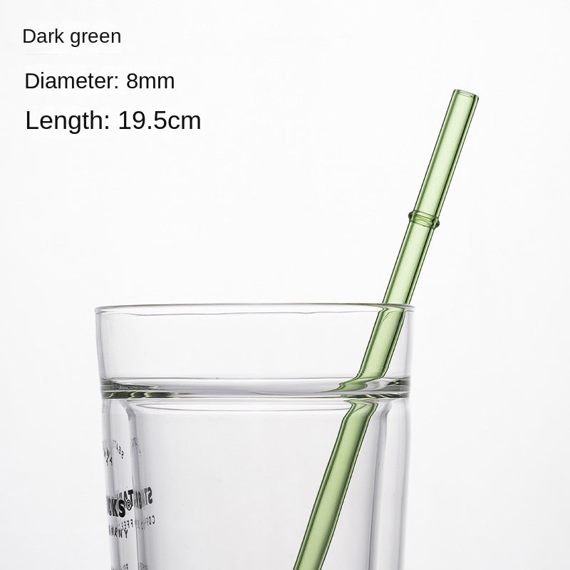 Eco-Friendly High Borosilicate Glass Straw – Durable 27cm Heat-Resistant Reusable Straw
