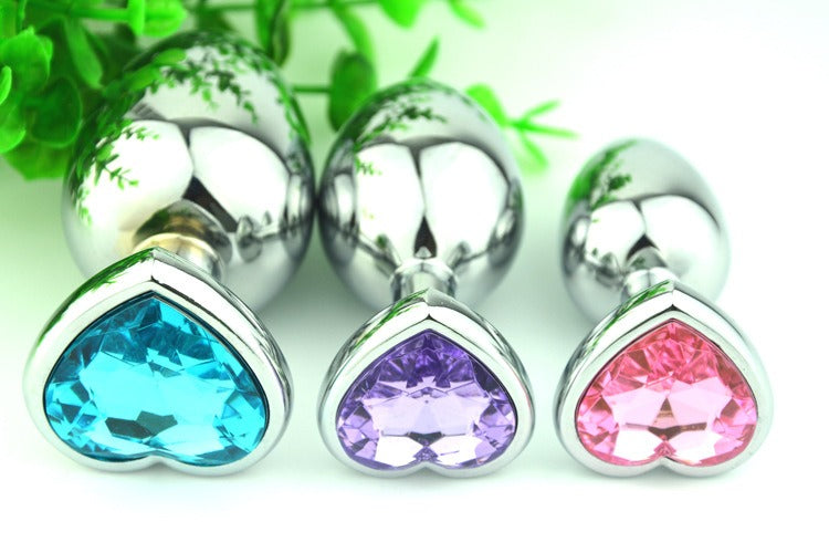 Metal Heart-Shaped Anal Plug – Stainless Steel Adult Toy for Couples