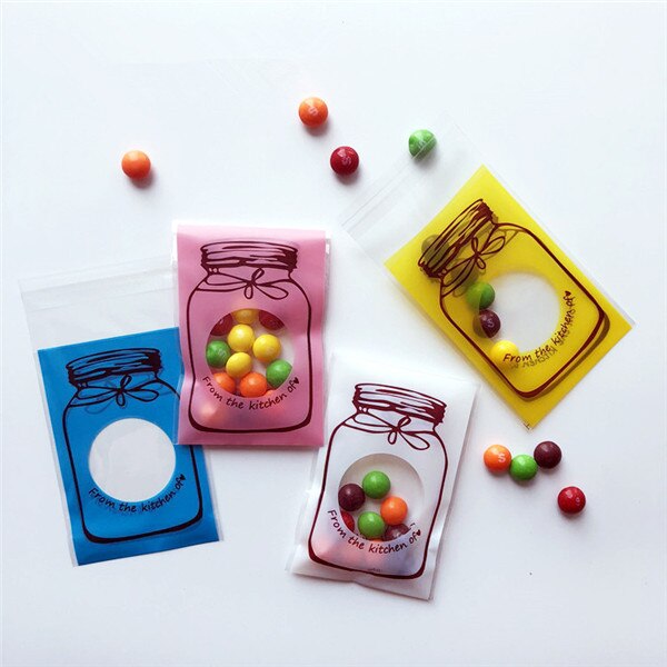 100PCS Plastic Gift Bags – Reusable Packaging Pouches (S & M Sizes)