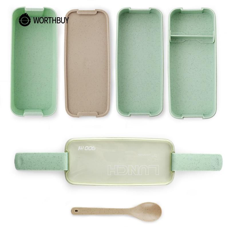 Microwave Lunch Box for Kids – Eco-Friendly BPA-Free Wheat Straw Bento Food Container