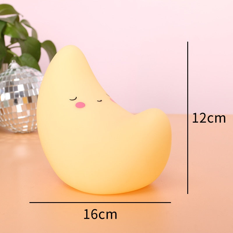 Creative Vinyl Star Night Lights - Cartoon Children’s Room Décor & Christmas Gifts