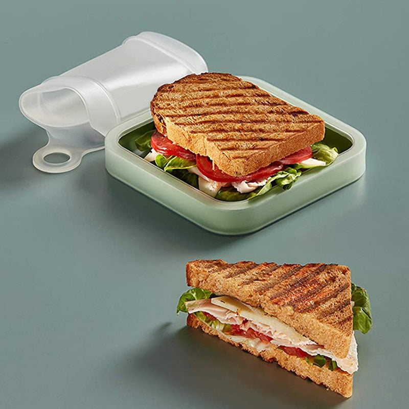 Portable Lunch Box – Reusable Silicone Sandwich & Toast Case