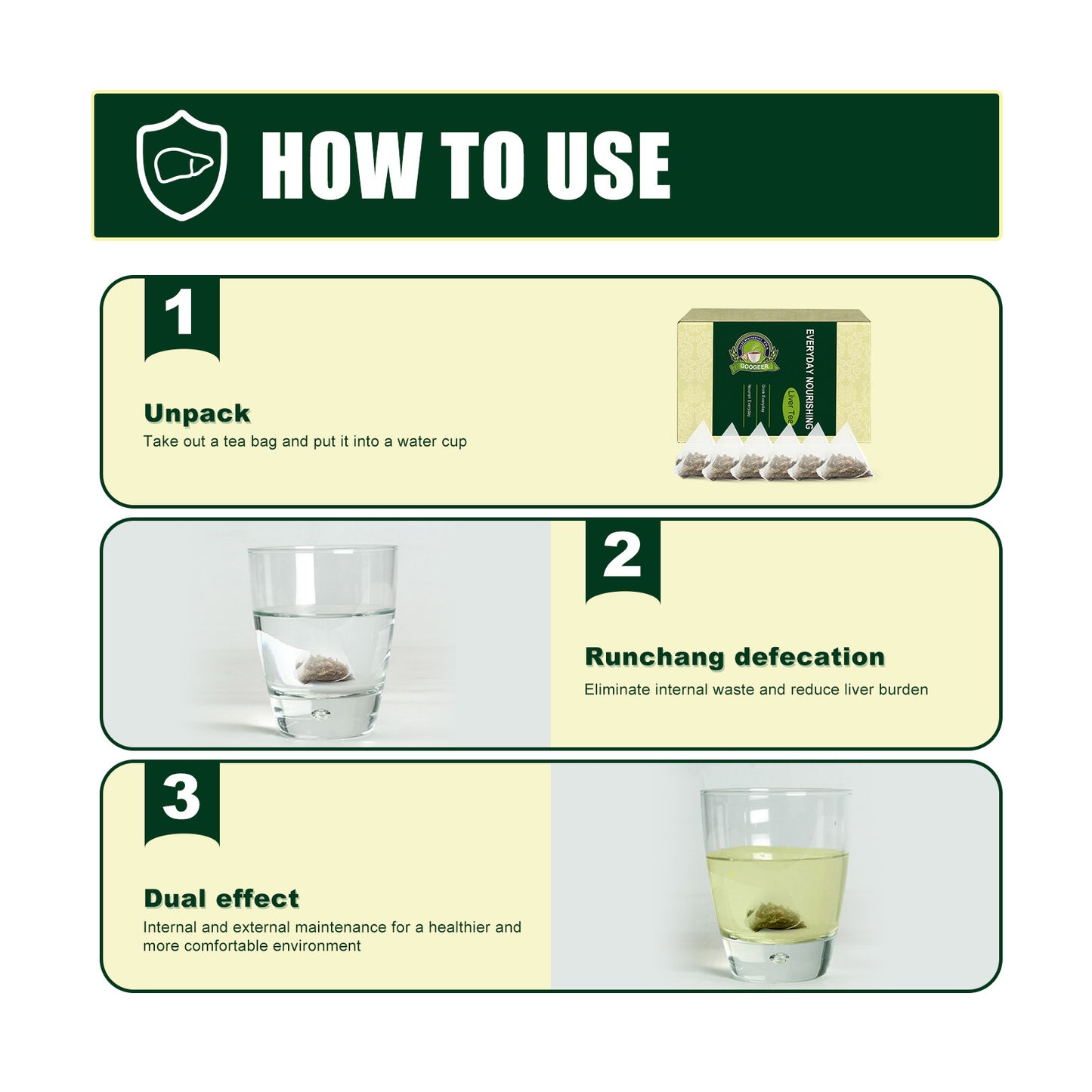 Googeer Body Care Tea – Relieves Eye Fatigue, Body Discomfort & Supports Health