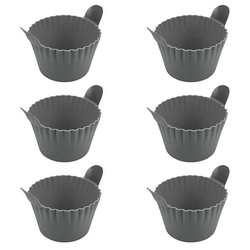 4–6pcs Reusable Silicone Air Fryer Liners & Baking Cups – Non-Stick Kitchen Tools