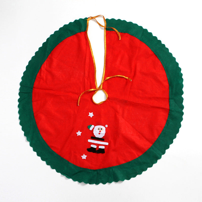 90CM Non-Woven Christmas Tree Skirt - Holiday Decoration Supplies & Gifts