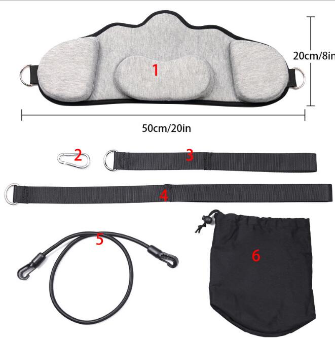 Portable Adults Neck Hammock Set Office Neck Rest Stretcher with Memory Foam Pillow and Mask Accessories