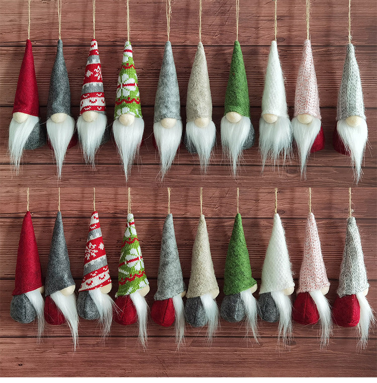 Wool Christmas Ornaments & Faceless Dwarf Plush - Rudolf Gifts & Festive Decorations
