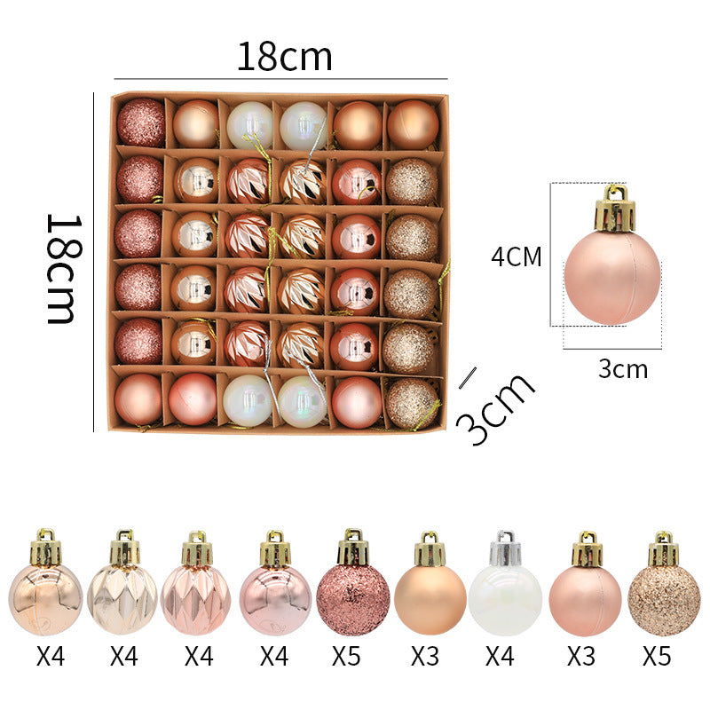 Christmas Balls Decorations Set 36PCS - Festive Ornaments Australia