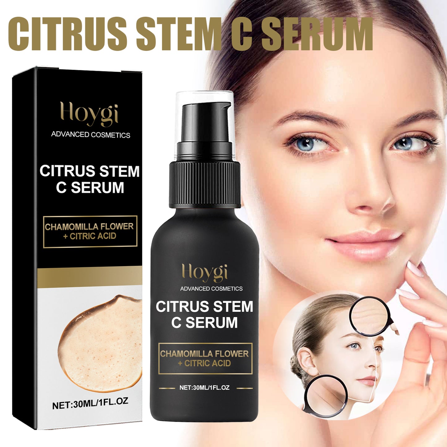 Citrus Stem C Serum – Reduce Wrinkles, Improve Skin Elasticity & Firming Anti-Aging Serum
