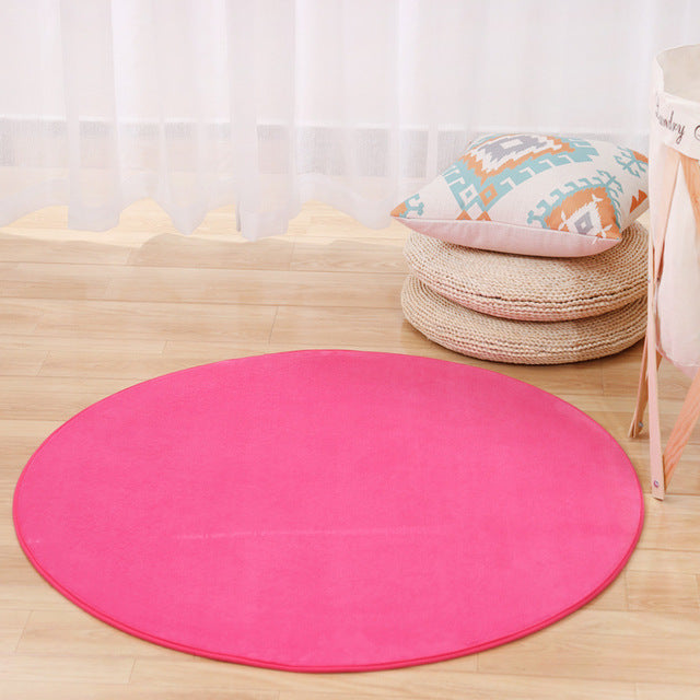 New Fashion Solid Memory Foam Chair Mat Area Rug Big Round Carpet for Bedroom, Yoga, Doormat & Living Room
