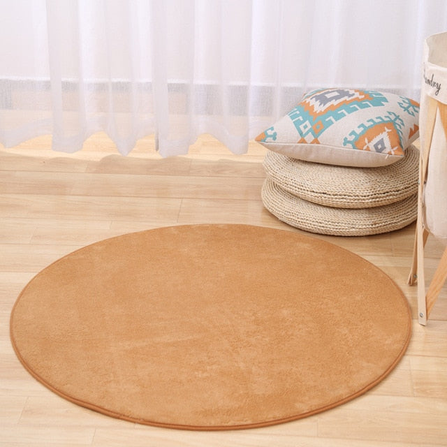 New Fashion Solid Memory Foam Chair Mat Area Rug Big Round Carpet for Bedroom, Yoga, Doormat & Living Room