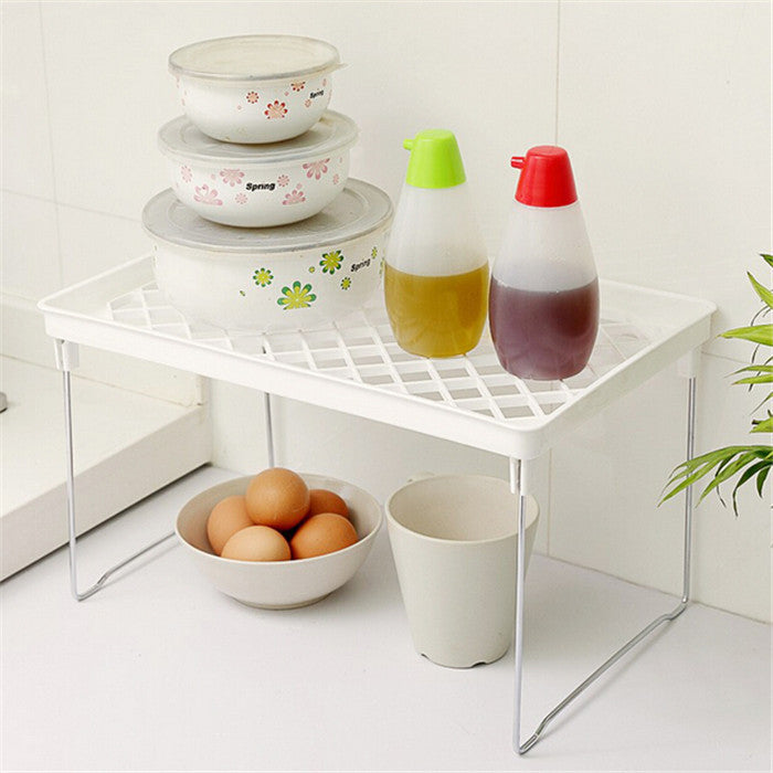 Shelf Rack Storage Organizer – Foldable Bathroom & Kitchen Sundries Rack