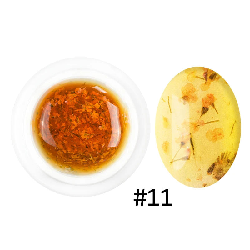 Dried Flowers Transparent Gel Nail Polish – UV/LED Soak Off Manicure Decoration