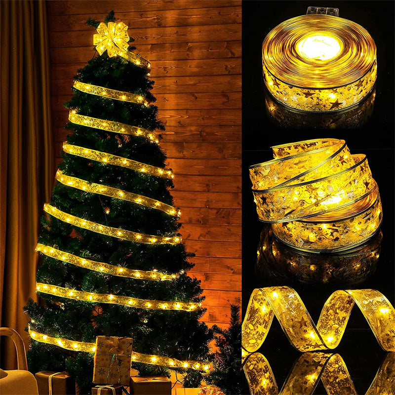 Christmas ribbon lights decoration for Christmas trees and festive parties