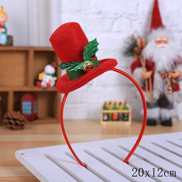 Christmas headbands with elk Santa and snowman ornaments for kids and adults