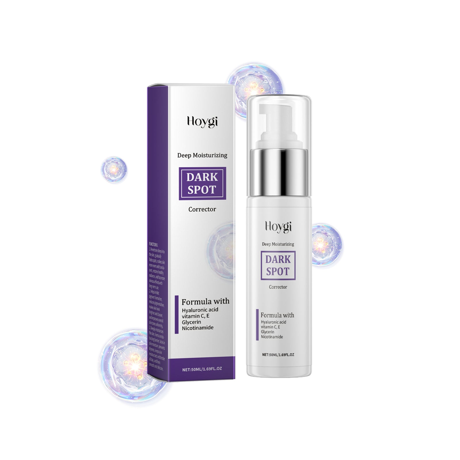 Facial treatment serum hydrates, moisturizes, firms, smoothes and tenderizes skin
