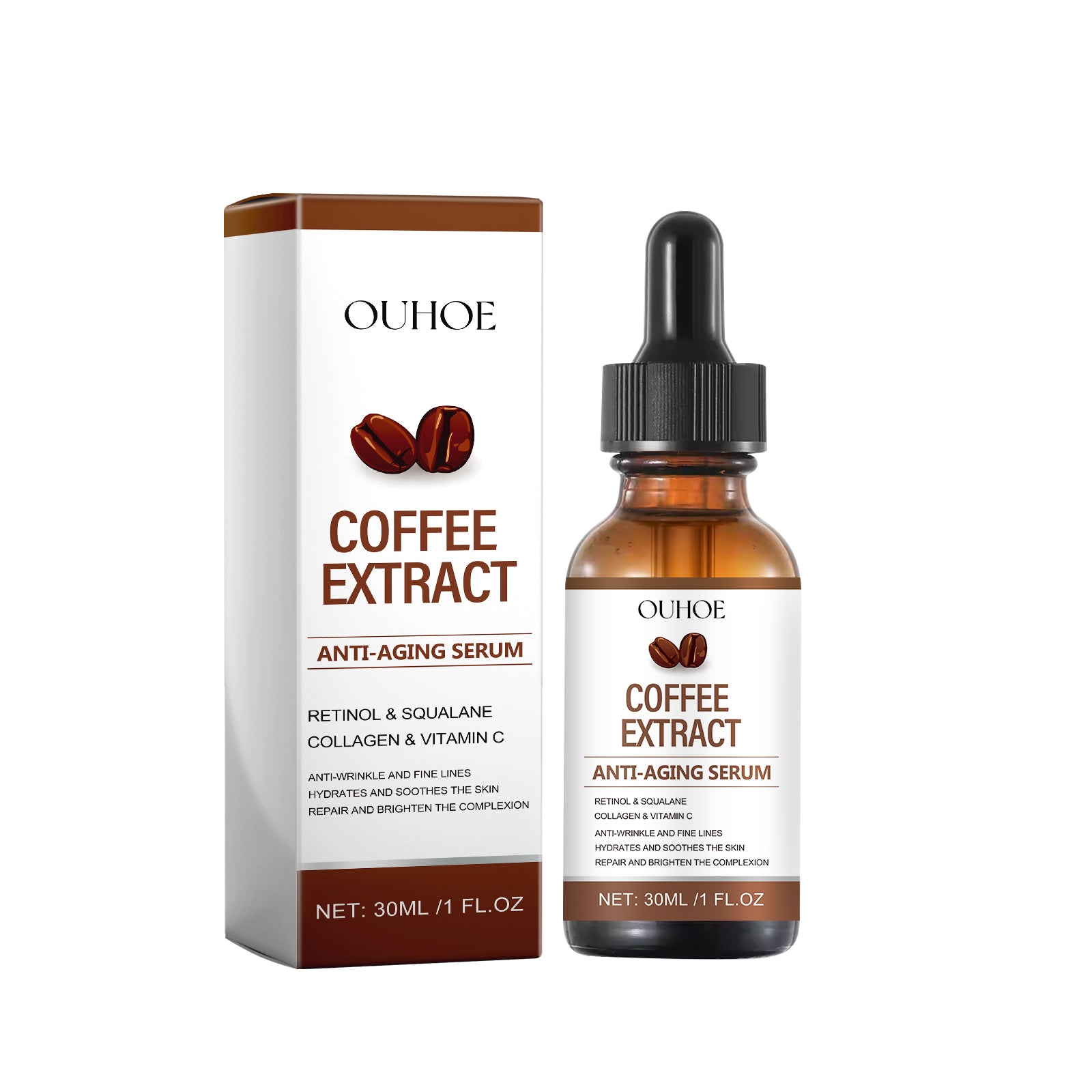 Caffeine face serum – anti-wrinkle, firming and hydrating skincare for youthful skin