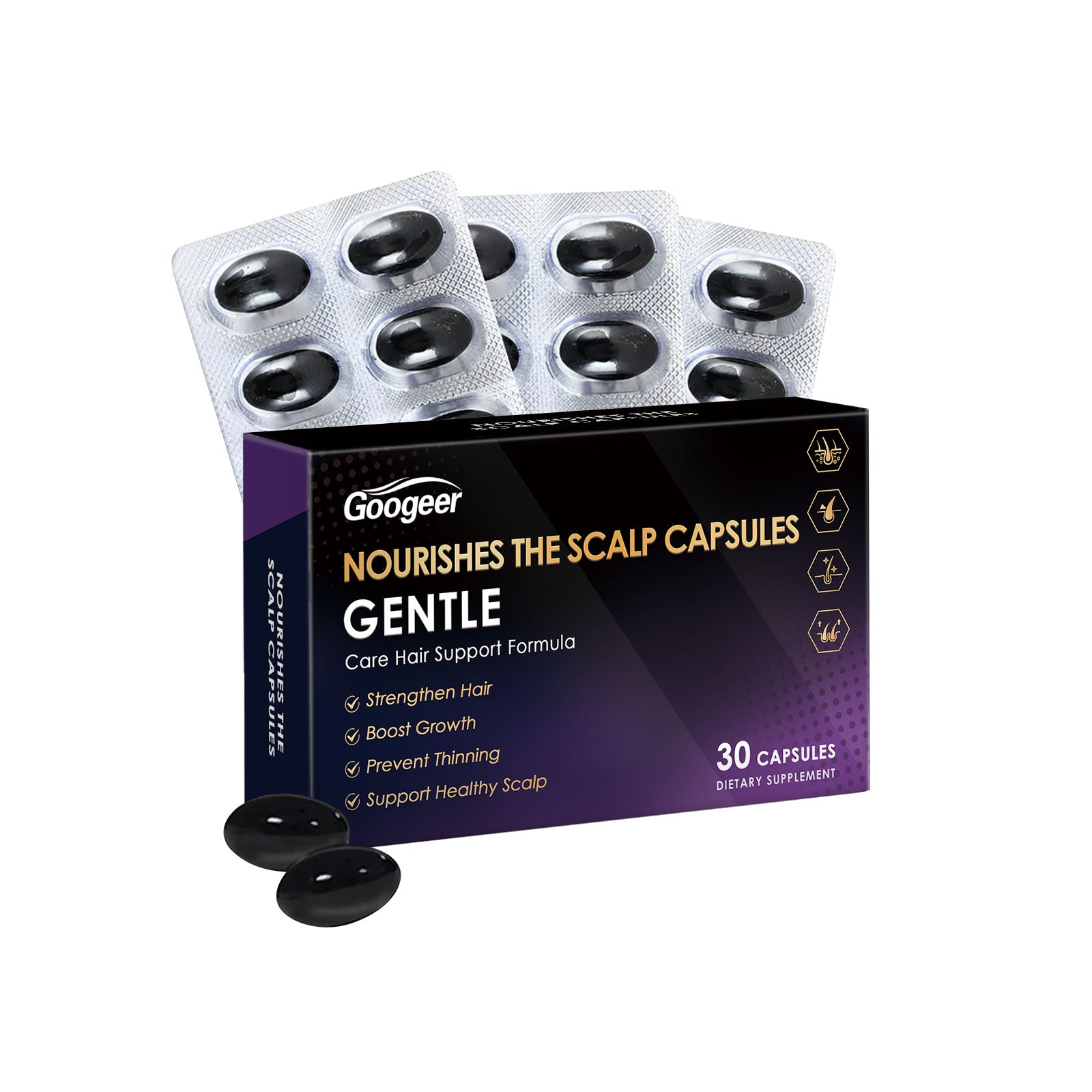 Googeer Nourishing Scalp Growth Supplement Capsules – hair treatment for stronger roots and healthy growth