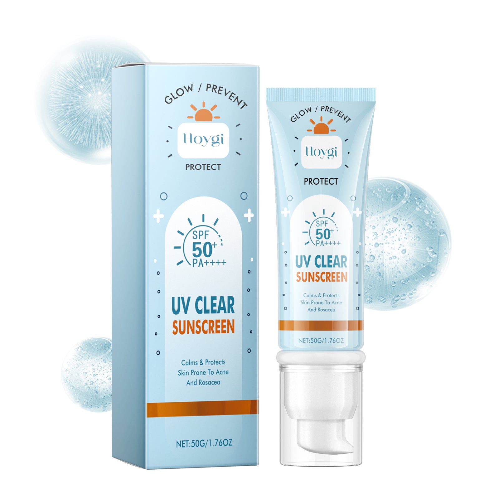 Hoygi sunscreen – UV clear sun cream with brightening, hydrating and non-greasy formula