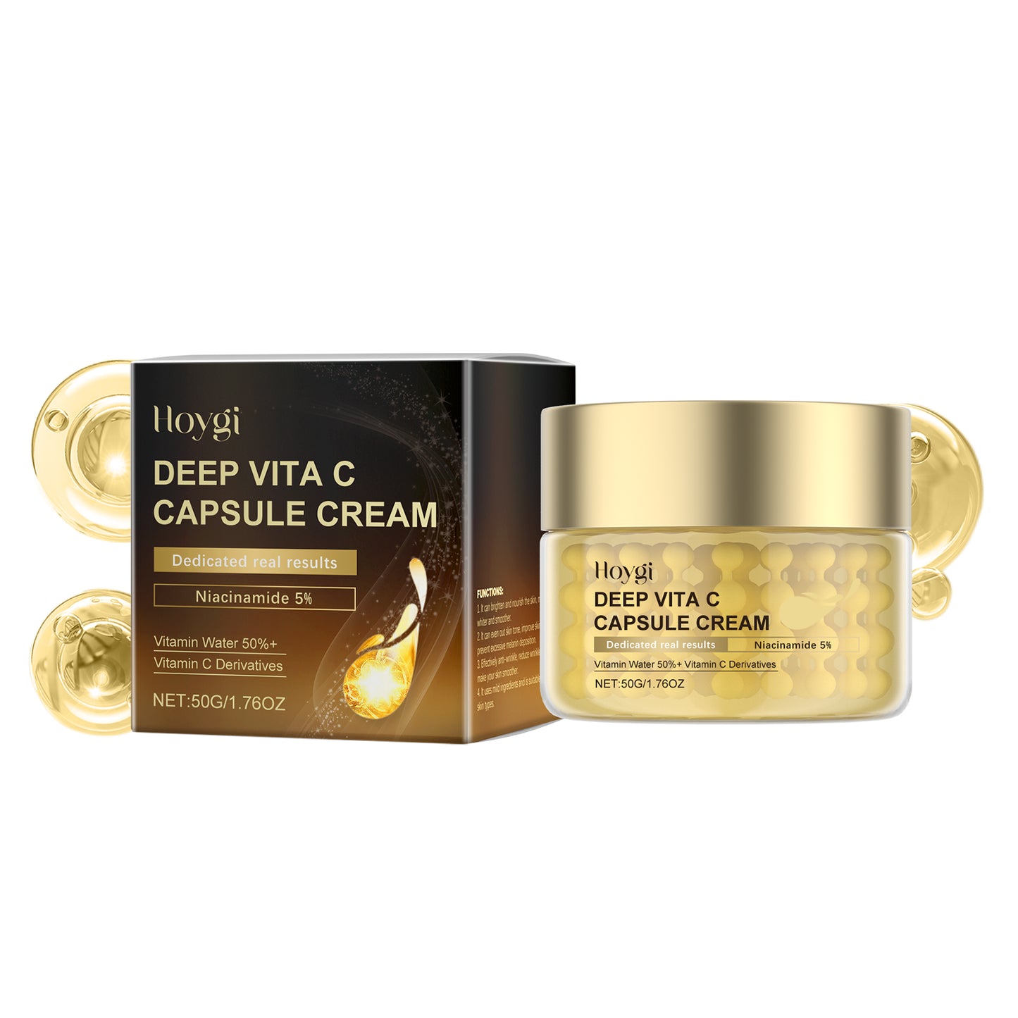 Hoygi Vitamin C Facial Moisturizer – gentle cream to hydrate, nourish and smooth skin for a radiant glow