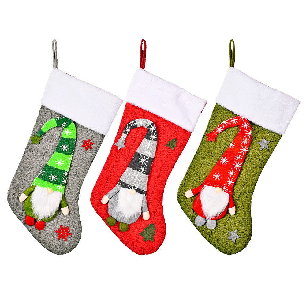 Knitted Rudolf Christmas socks festive decoration and children’s gifts