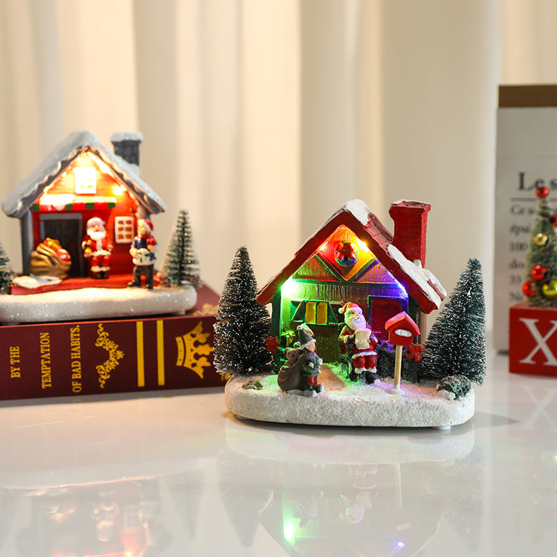Luminous resin Christmas house decoration for hotels, malls, homes and festive small gifts